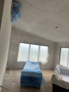 drywalled living space