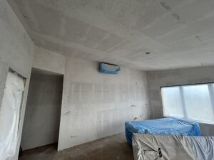 drywalled living space