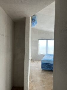 Drywalled hallway